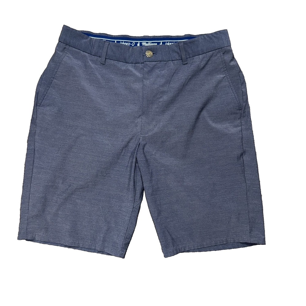 Johnnie-O Mulligan Performance Woven Shorts Men's Size 32 Navy Blue Golf *READ*